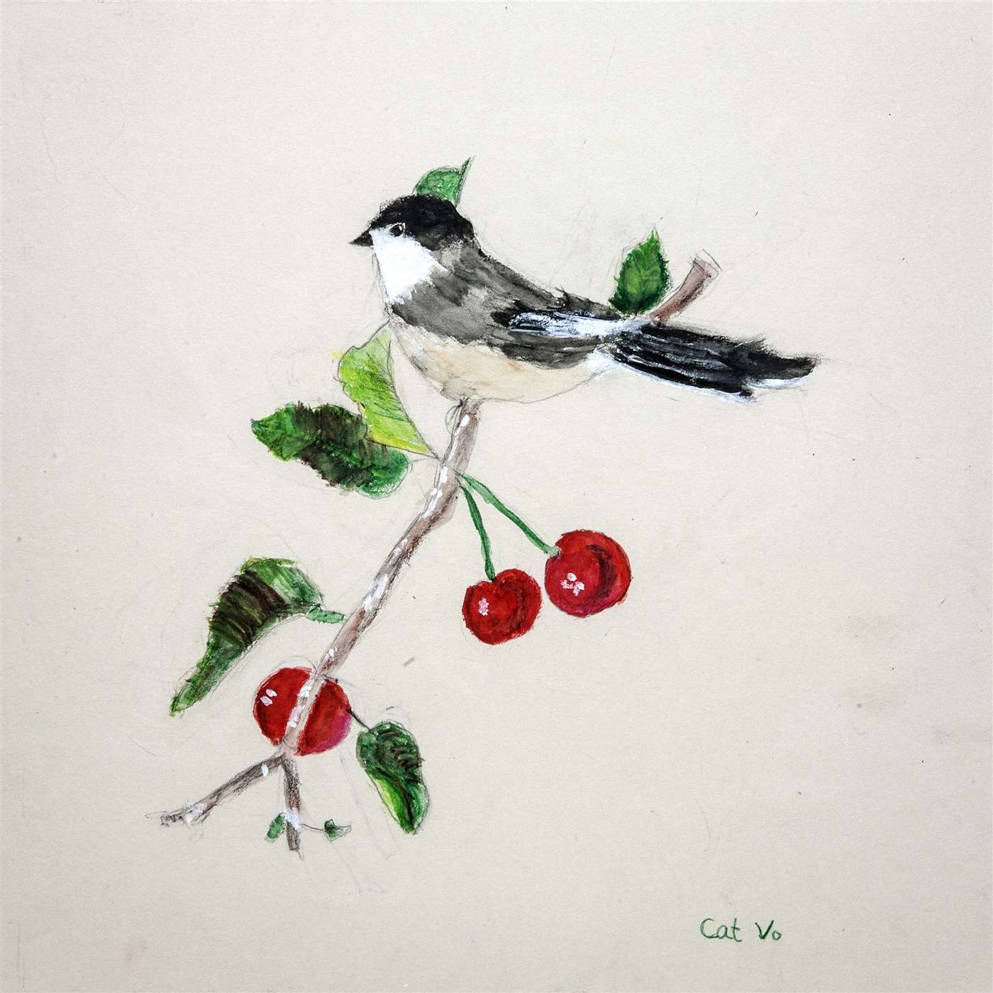Bird on a Cherry Branch