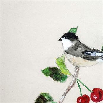 Bird on a Cherry Branch by Cat V.