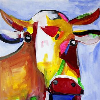 Colorful Cow by Ana P.